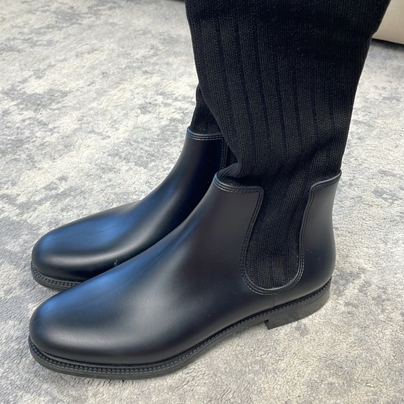 Givenchy Storm Rubber Rib Knit Thigh High Sock Boots Stars Stripe Sz 39 - Picture 9 of 16